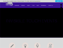 Tablet Screenshot of invisibletouchevents.com